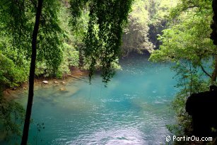 View from the entrance of Lanquin cave - Guatemala