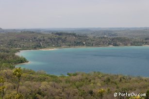 View on Lake Peten Itza from Biotopo Cerro Cahui - Guatemala