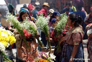 Flower market at Chichicastenango - Guatemala
