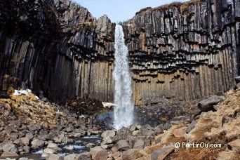 Svartifoss waterfall and basaltic organs - Iceland
