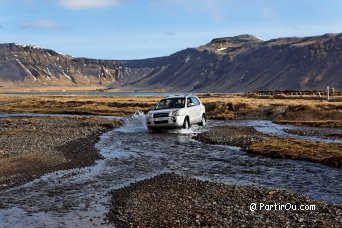 Crossing a ford - Iceland