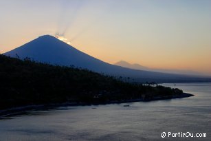 Volcano Gunung Agung, view from Amed - Bali - Indonesia