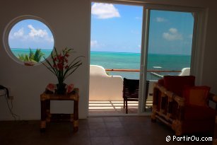 View from our flat at "Seaside Villas 5" from Caye Caulker