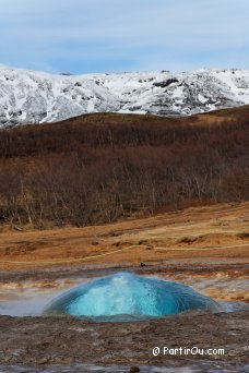 Strokkur on the site of Geysir - Iceland