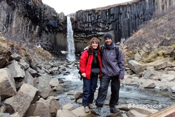 in Svartifoss, Iceland